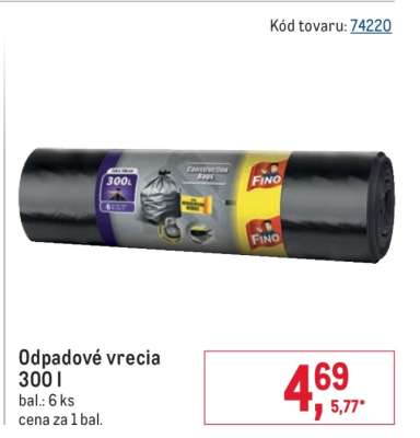 Odpadové vrecia 300 l