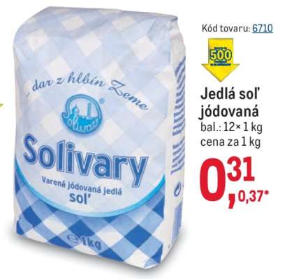 Jedlá soľ jódovaná