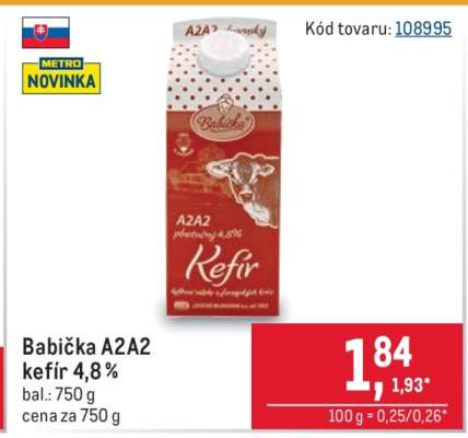 Babička A2A2 kefír 4,8%