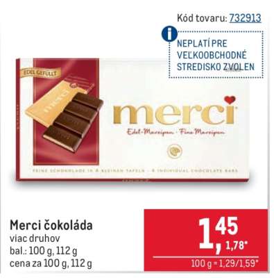 Merci čokoláda
