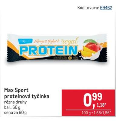 MAX SPORT Proteínová tyčinka