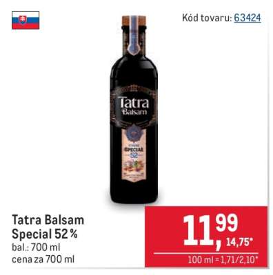 Tatra Balsam Special 52 %