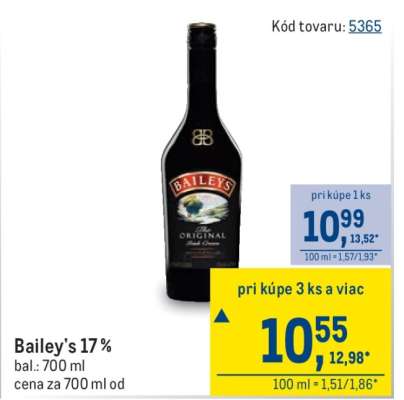Bailey’s 17 %