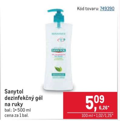 Sanytol dezinfekčný gél na ruky