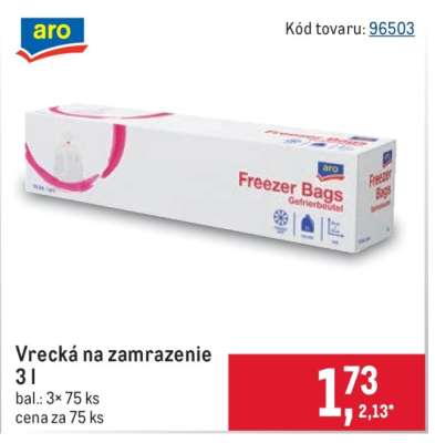 Vrecká na zamrazenie 3 l