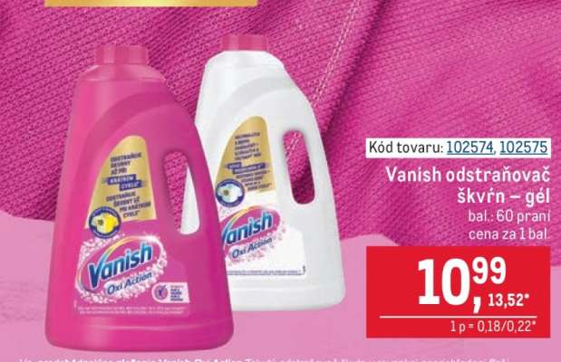 Vanish Odstraňovač škvŕn – gél