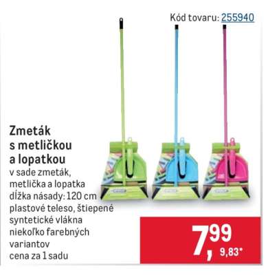 Zmeták s metličkou a lopatkou