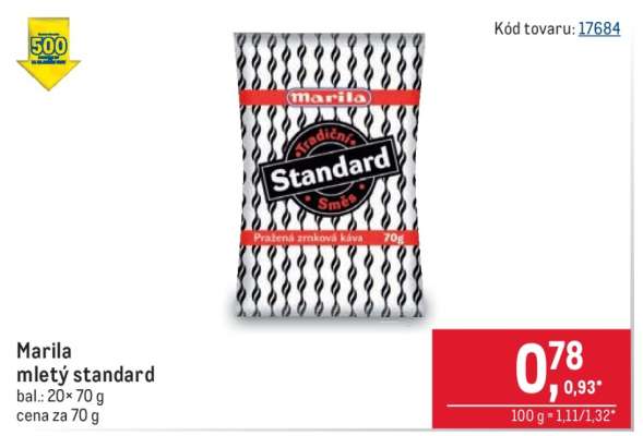 Marila mletý standard