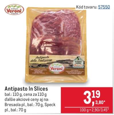 Antipasto in slices