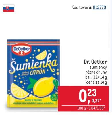 Dr. Oetker šumienky rôzne druhy