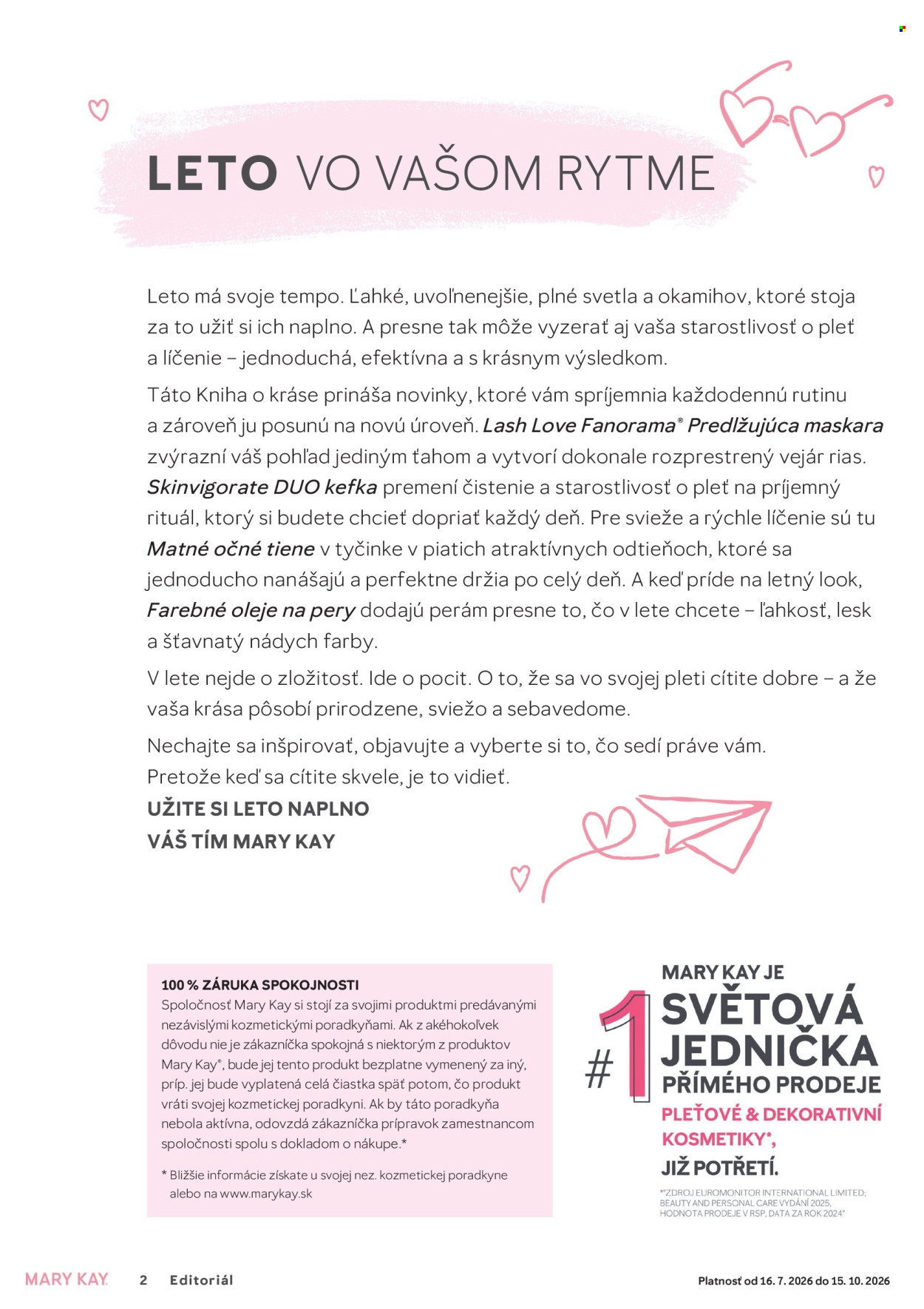Leták Mary Kay. Strana 2