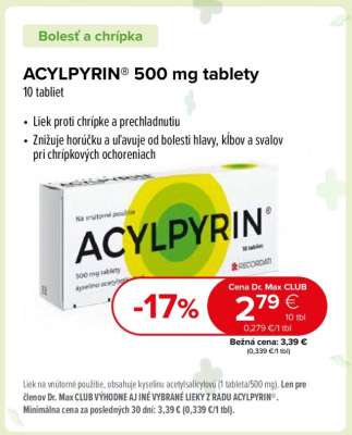 ACYLPYRIN® 500 mg tablety