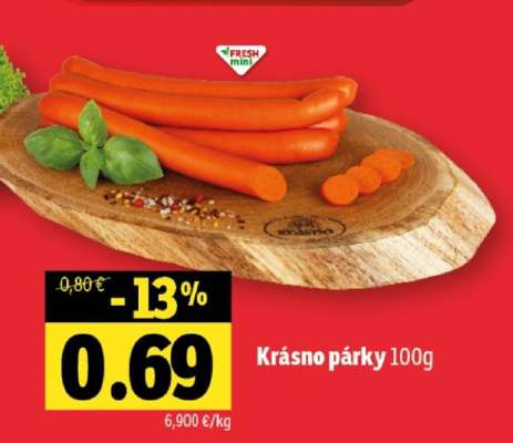 Krásno párky 100g