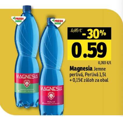 Magnesia Jemne perlivá, Perlivá 1,5l
