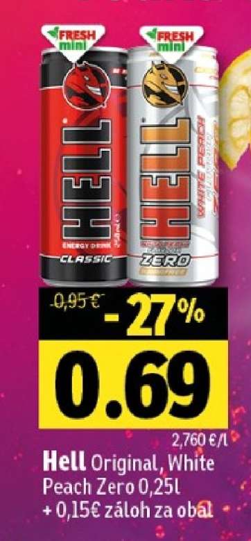 Hell Original, White Peach Zero 0,25l
