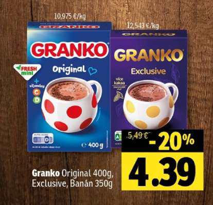 Granko Original 400g, Exclusive, Banán 350g