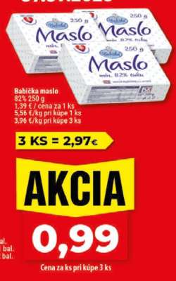 Babička maslo 82% 250 g
