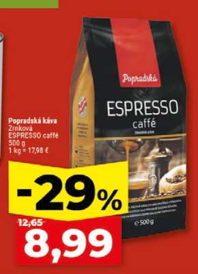 Popradská káva Zrnková ESPRESSO caffé 500 g