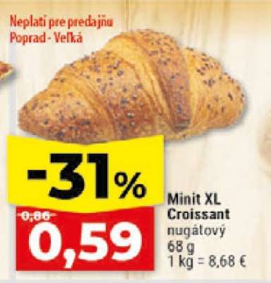 Minit XL croissant nugátový