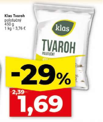 Klas Tvaroh polotučný