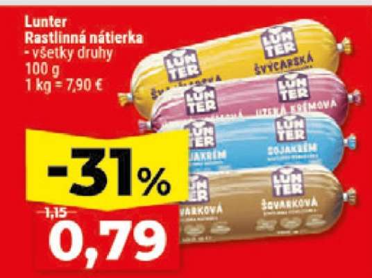 LUNTER Rastlinná nátierka