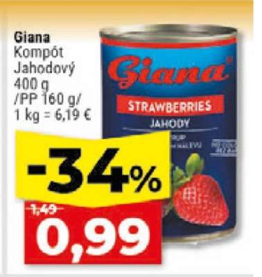 GIANA Kompót jahodový