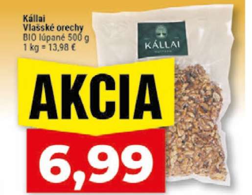 Kállai Vlašské orechy BIO lúpané 500 g