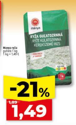 Manya Ryža guľatá 1 kg
