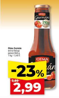 Otma Gurmán extra Kečup jemný