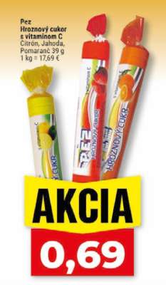 Pez hroznový cukor s vitamínom C