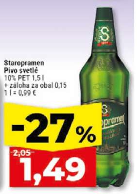 Staropramen Pivo svetlé