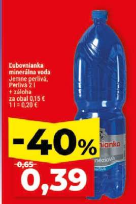 ĽUBOVNIANKA Minerálna voda