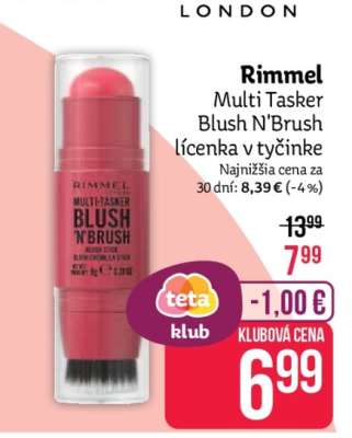 Rimmel Multi-Tasker Blush’N’Brush lícenka v tyčinke