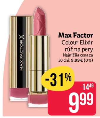 Max Factor Colour Elixir rúž na pery