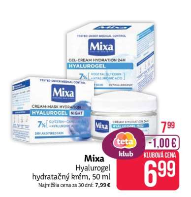 Mixa Hyalurogel hydratačný krém, 50 ml