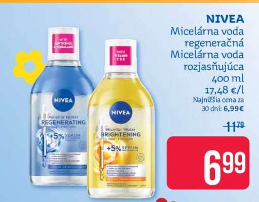 NIVEA Micelárna voda regeneračná Micelárna voda rozjasňujúca 400 ml