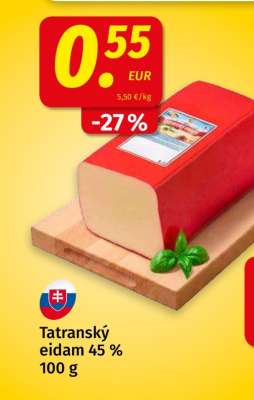 Tatranský eidam 45 % 100 g