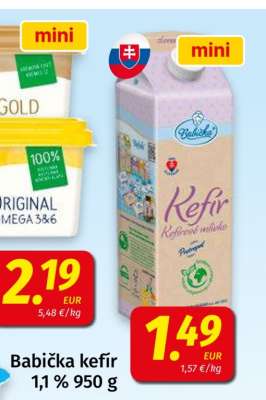Babička kefír 1,1 % 950 g