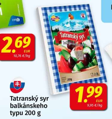 Tatranský syr balkánskeho typu 200 g