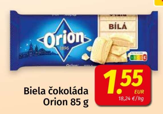 Biela čokoláda Orion 85 g