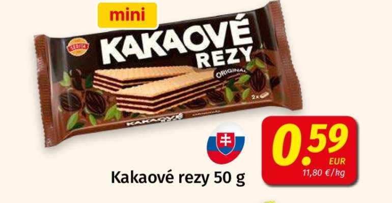 Kakaové rezy 50 g