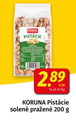 KORUNA Pistácie solené pražené 200 g