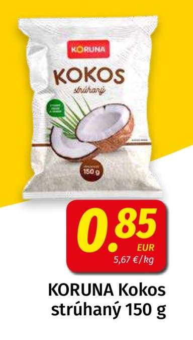 KORUNA Kokos strúhaný 150 g