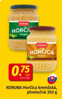 KORUNA Horčica kremžská, plnotučná 350 g