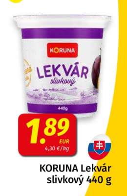 KORUNA Lekvár slivkový 440 g