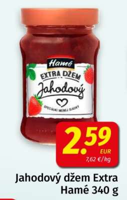 Jahodový džem Extra Hamé 340 g