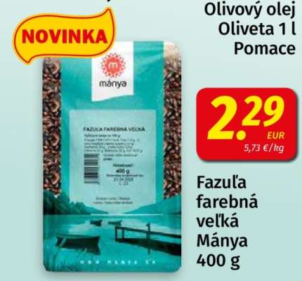 Fazuľa farebná veľká Mánya 400 g