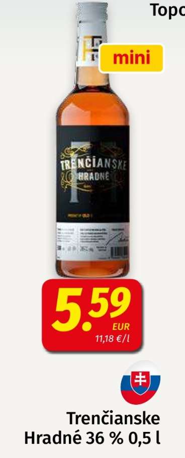 Trenčianske Hradné 36 % 0,5 l