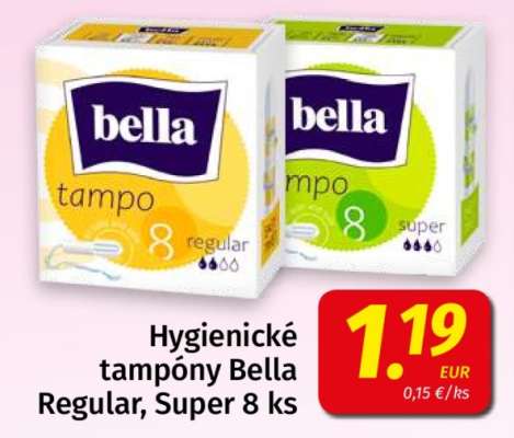 Hygienické tampóny Bella Regular, Super 8 ks