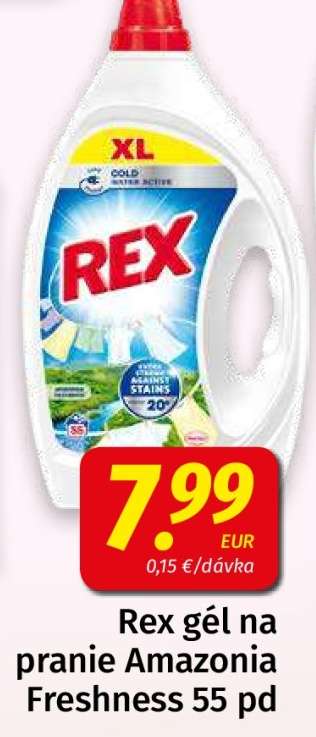 Rex gél na pranie Amazonia Freshness 55 pd